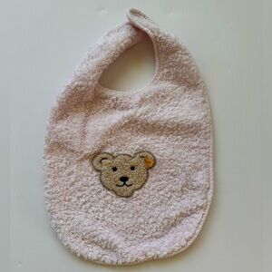 Steiff Baby Bib Girls Pink Teddy Bear